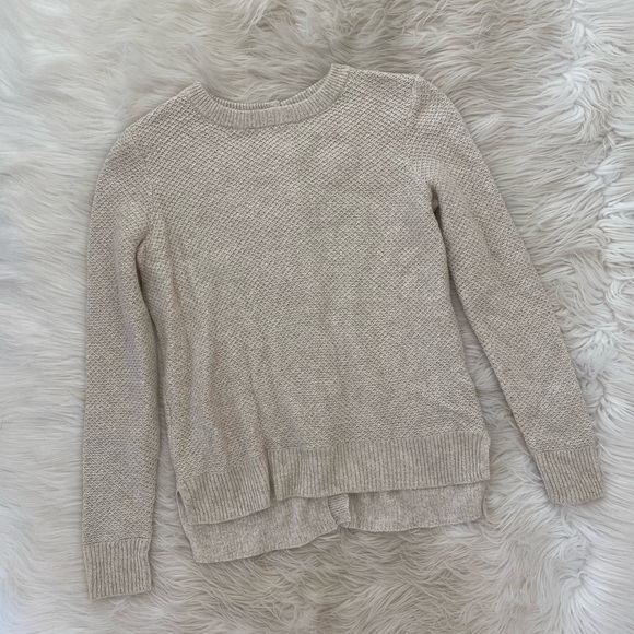 Madewell Cream Oatmeal Backroad Button-Back Knit Sweater - Picture 2 of 12